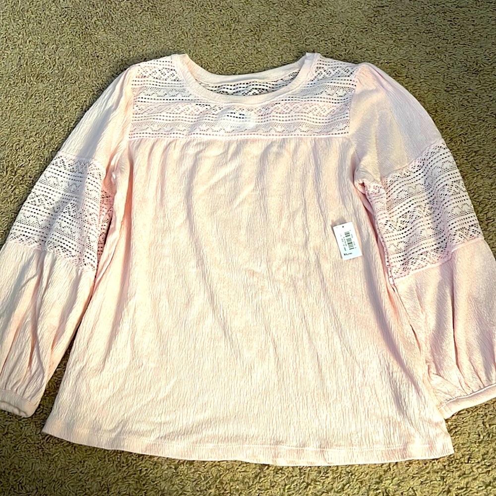Old Navy Pink Long Sleeve Top Girls XL